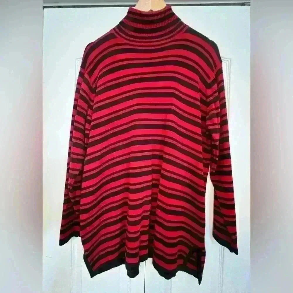 Mimi Maternity striped turtleneck - Picture 2 of 4